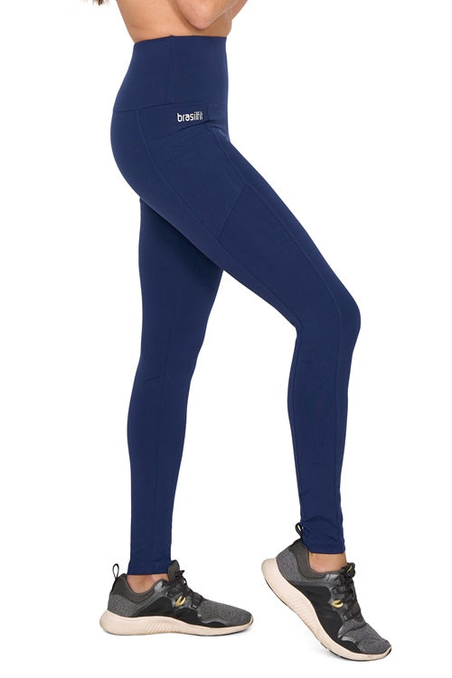 Supplex High waisted 7/8 Legging with Pockets - Sportsluxe tights, workout  legging- Brasilfit Activewear