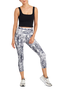 Melissa High Waisted  Mid Calf Legging with Pockets