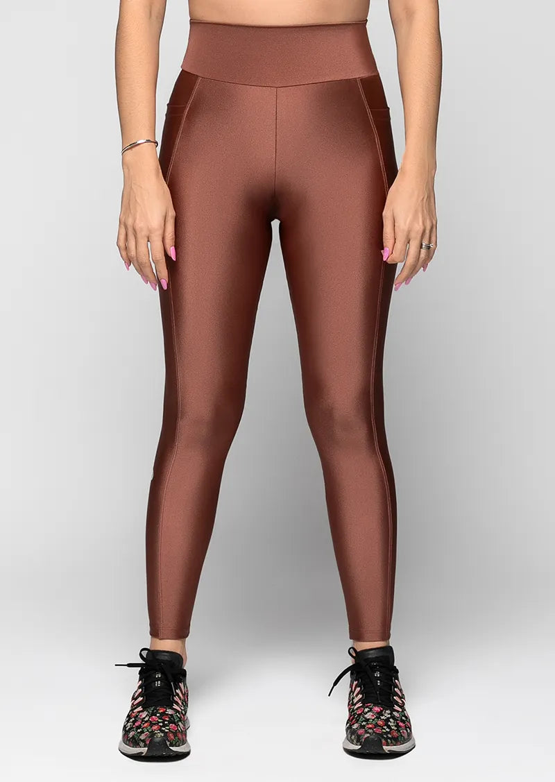 CANVAS LEGGING BRONZE WITH POCKETS