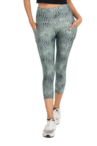 Karla High Waisted  Mid Calf Legging with Pockets